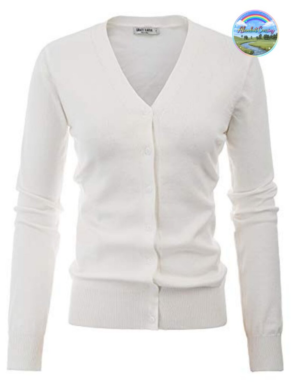 Lightweight Knit V Neck Button Up Cardigan Long Sleeve Layering Sweater